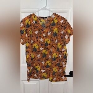Halloween scrub top
